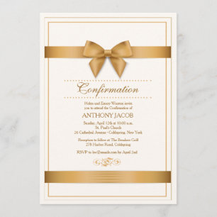 Invitation Ruban Doré