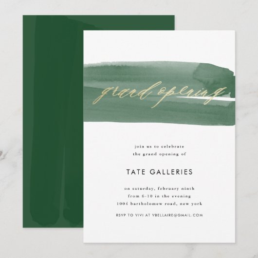 Invitation Ruban d'ouverture (Devant / Derrière)