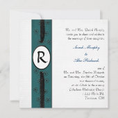 Invitation Ruban Floral Mariage (Devant)