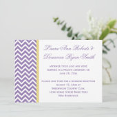 Invitation Ruban Jaune Chevron Blanc Violet Réception uniquem (Debout devant)