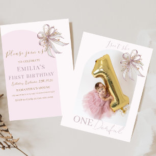 Invitation Ruban lavande chic noeud papillon Premier annivers