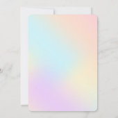 Invitation Ruban Mariage Turquoise dans le coeur d'or (Dos)