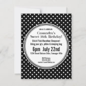 Invitation Ruban mignon de vert de chaux du bonbon 16 à photo (Dos)