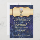 Invitation Ruban Or Avec Chalice Eucharistie (Devant)