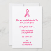 Invitation Ruban rose (Devant)