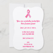 Invitation Ruban rose (Devant)