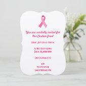 Invitation Ruban rose (Debout devant)