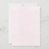 Invitation ruban rose | Baptême fille (Dos)