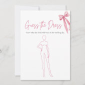 Invitation Ruban Rose Devinez La Robe Jeu De Baby Shower Mari (Devant)