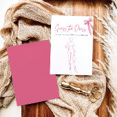 Invitation Ruban Rose Devinez La Robe Jeu De Baby Shower Mari