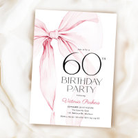 Ruban Rose Élégant Féminin 60e Anniversaire