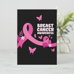 Invitation Ruban Rose Femmes Cancer Cancer du Sein Sensibilis