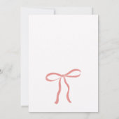 Invitation Ruban rose pastel Baby shower (Dos)