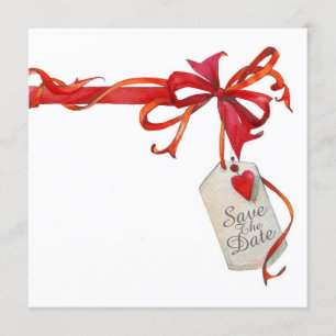 Invitation Ruban Rouge et Rose pour Occasion Spéci