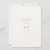 Invitation Ruban simple et tendance | Mariage blanc désactivé (Dos)