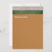 Invitation Ruban vert, dentelle, Fête des mariées Burlap Tan  (Dos)