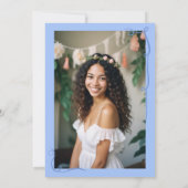 Invitation Rubans à arcs bleus chic illustrations Douche nupt (Dos)