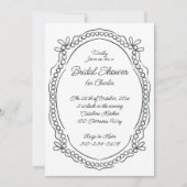 Invitation Rubans en stylo et en encre et perles Alt Texte (Devant)