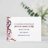 Invitation Rubans et étoiles rouges blancs et bleus (Debout devant)