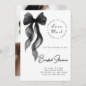 Invitation Rubans et Fête des mariées Romance (Devant / Derrière)