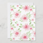 Invitation Rubans et vaches rose En vichy Baby shower fille (Dos)