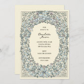 Invitation Rubans rose et bleu et Baby shower Rose (Devant / Derrière)