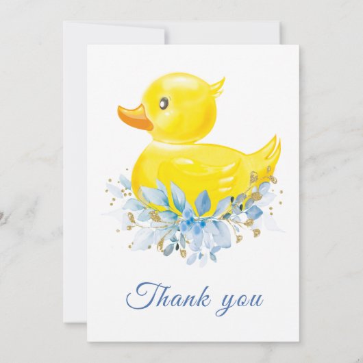 Invitation RUBBER DUCK GARÇON Premier anniversaire (Dos)