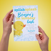 Invitation Rubber Duck Splish Splash Anniversaire