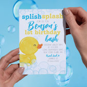 Invitation Rubber Duck Splish Splash Anniversaire