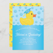 Invitation Rubber Ducky Primaire de la partie primaire (Devant / Derrière)