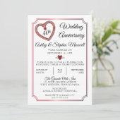 Invitation Rubis | Diamants Fête d'anniversaire de mariage de (Debout devant)