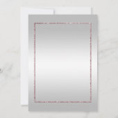 Invitation Rubis, Paillettes & Argent 1er Mariage (Dos)