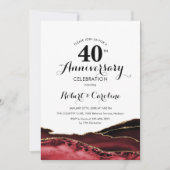 Invitation Rubis Rouge 40e Anniversaire (Devant)