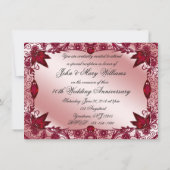 Invitation Ruby 40e anniversaire de mariage 4.5x6. (Dos)