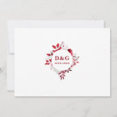 Invitation Ruby 40e anniversaire de mariage alors et maintena (Dos)