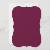 Invitation Ruby Burgundy Rouge Floral 40e Anniversaire de Mar (Dos)