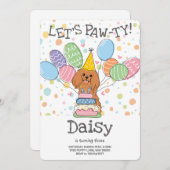 Invitation Ruby Cavalier King Charles Spaniel Anniversaire (Devant / Derrière)