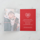 Invitation Ruby célébrant 40 ans d'amour 40e anniversaire (Intérieur)