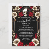 Invitation Ruby Claret Coeur blanc Rouge Fête des mariées noi (Devant)