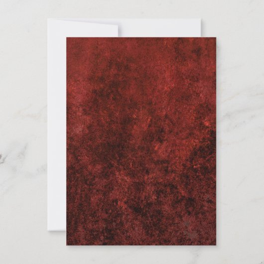 Invitation Ruby Crimson Rouge | Groupe d'engagement classique (Dos)