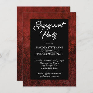 Invitation Ruby Crimson Rouge   Groupe d'engagement classique