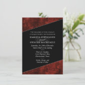 Invitation Ruby Crimson Rouge | Noms des Mariages de grunge c (Debout devant)