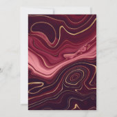 Invitation Ruby Garnet et Gold Strata Agate Mr & Mrs Mariage (Dos)