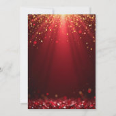Invitation Ruby More Precious Red Gold Glitter 80th Birthday (Dos)