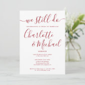 Invitation Ruby Nous Faisons Encore Script Vow Renouvellement (Debout devant)