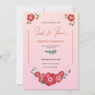 Invitation Ruby Petals of Romance Symphony Mariage