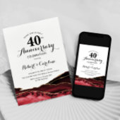 Invitation Ruby Red 40th Anniversary