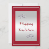 Invitation Ruby Red & Diamond Mariage    Mariage (Devant)