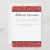Invitation Ruby Red Faux Parties scintillant Soirée Invitatio (Dos)