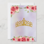 Invitation Ruby Red Floral Watercolor Quinceanera (Dos)